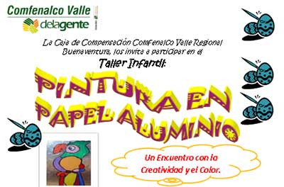 Comfenalco Valle organiza taller infantil de pintura en papel aluminio