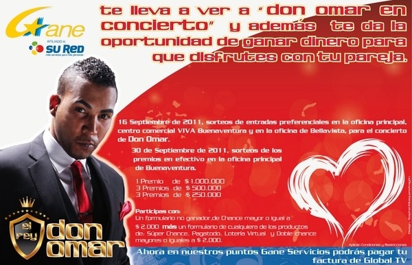 Obtenga boletas para ver a Don Omar con Gane su Red Buenaventura