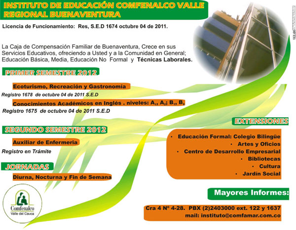 Instituto de Educación Comfenalco Valle Regional Buenaventura