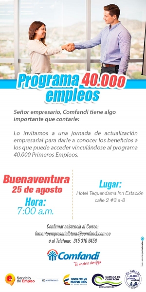 Socialización Programa 40 Mil Primeros Empleos en Comfandi Buenaventura