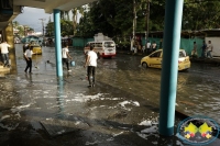 Buena parte del centro de Buenaventura se inundó por fuerte aguacero