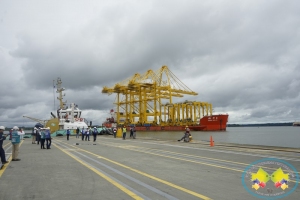 Arribaron a la Sociedad Portuaria Buenaventura 3 nuevas grúas pórtico para mejorar su atención a buques portacontenedores