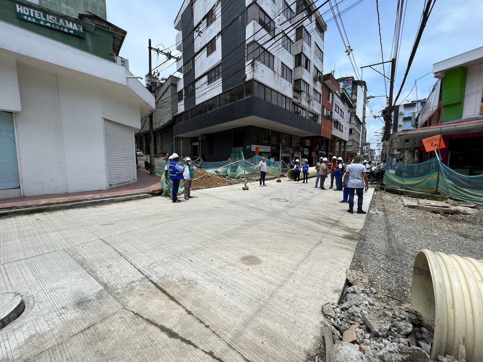 Obras de la calle segunda en el Centro de Buenaventura avanzan, pero tiene algunos detalles para ser ajustados