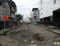 Se inició la fundición de lozas en obras del Bulevar del Centro de Buenaventura