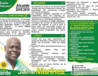 Jaime Marínez, propone 8 ejes estratégicos para forjar un cambio positivo en Buenaventura
