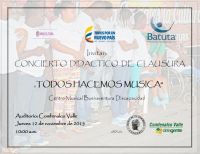 Batuta invita al Concierto didáctico de clausura Centro Musical Buenaventura Discapacidad “Todos Hacemos Música”