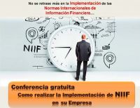 Conferencia gratuita sobre NIIF en la Cámara de Comercio este miércoles 27 de enero