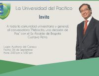 Conversatorio "Plebiscito, una decisión de Paz" con el exalcalde de Bogotá, Gustavo Petro en la Unipacífico