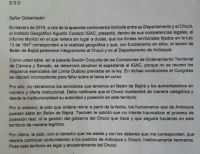 Carta del Gobernador del Chocó, a su homólogo de Antioquia sobre Belén de Bajirá