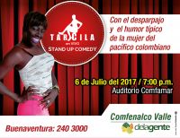 Comfenalco Valle Regional Buenaventura invita al Stand up comedy con Tarcila el 6 de julio
