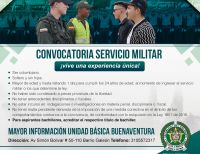 Convocatoria para definir situación militar prestando su servicio a la Policía Nacional