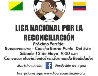 Partido de fútbol en el barrio Punta del Este "Liga Nacional por la Reconciliación y los Derechos Ambientales"