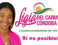 Líderes comunales presentes con Ligia del Carmen